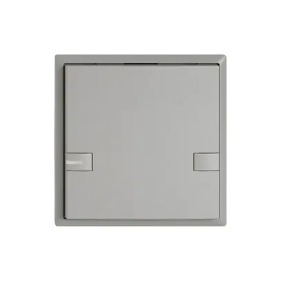 Pulsante universale EDIZIO.liv UNI SNAPFIX® 5…48V c.LED blu 1× com.2T grc 