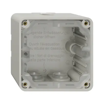 Parte inferiore dell'alloggiamento NAP NEVO, 1×1, c.guarn., H=54mm, 87×87mm, grc 