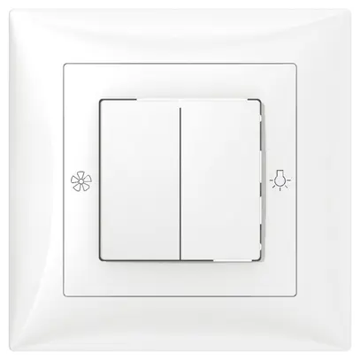 Kit di cop. SIDUS per interr. di ventilatore bianco lucido 