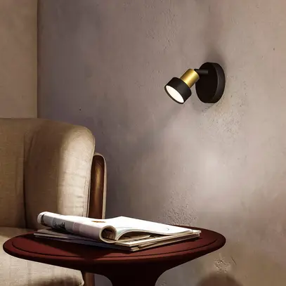 Spot Philips Conduit GU10 1×5W 109×100mm noir/laiton 