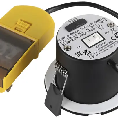 Downlight LED SLV UNIVERSAL 5/8W 560lm 2700/3000/4000/6500K VAR orientable noir 