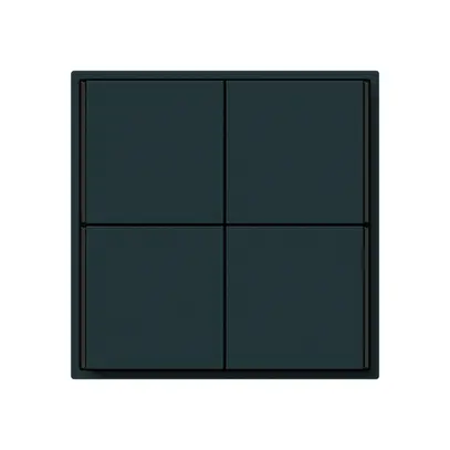 Poussoir KNX KAL 4×touches 4×points actionnables LED noir 