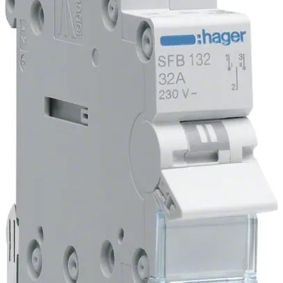 Invertitore AMD Hager SFB 32A 230V 0 chiusura 0 apertura 1 invertitore 1UM 