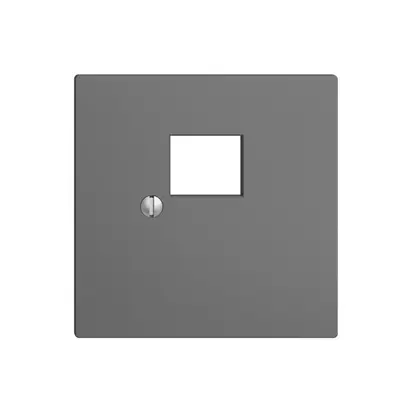 Placca frontale 1×RJ45 EDIZIOdue grigio scuro, R&M swissline 