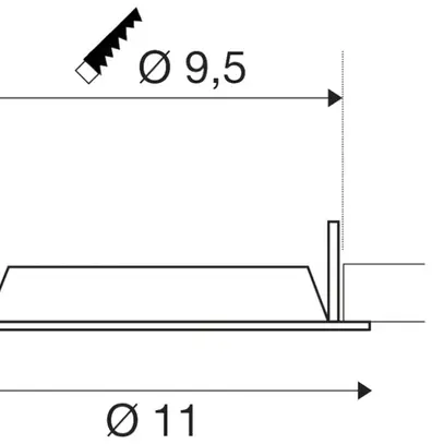 Einbaurahmen SLV DOWNLIGHT100 Kunststoff Ø110mm weiss 