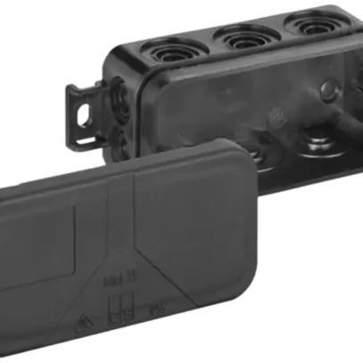 Boîte dérivation AP Mini 25 89×43×37mm, noir 