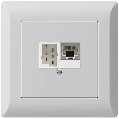 Scatola INC kallysto.line 1×RJ45s+1×TT83 grigio chiaro 