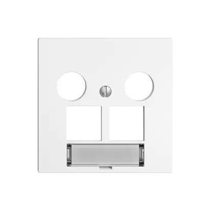 Kit de recouvrement Edue F, p.prise multimédia EASYNET, p.2×RJ45 S-One, blanc 