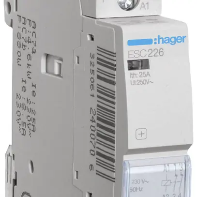Contattore AMD Hager 230VAC 0 chiusura 2 apertura 25A 1UM 