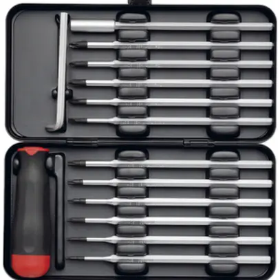 Kit di cacciavite dinamometrico Klauke 14 pezzi 0.6…1.5Nm 