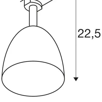 Projecteur SLV PARA CONE GU10 25W 3-phases Ø135mm blanc 