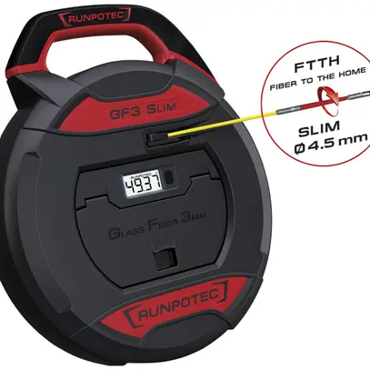 Appareil passe-fil RUNPOTEC GF3 SLIM 30m avec compte-mètres max.100kg 
