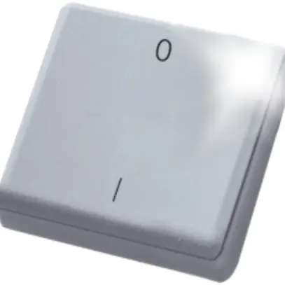Télécommande mini RF Éltako blanc pur 0/1, pour porte-clés FMH2S 