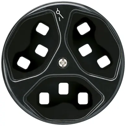 Disco frontale per presa Hager basico 3×tipo 23 1×S H nero 