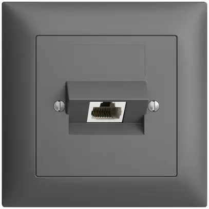 Presa INC 1×RJ45/u 4P ITplus EDIZIOdue grigio scuro 