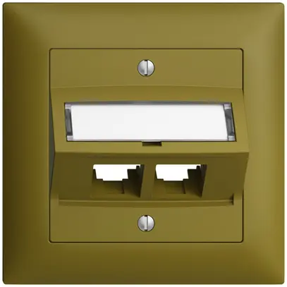 UP-Montageset S-One EDIZIOdue FMI für 2×RJ45 schräg, olive 