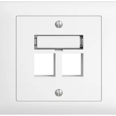 Kit de montage INC EDIZIOdue BKE, sortie droite 2×Keystone blanc 