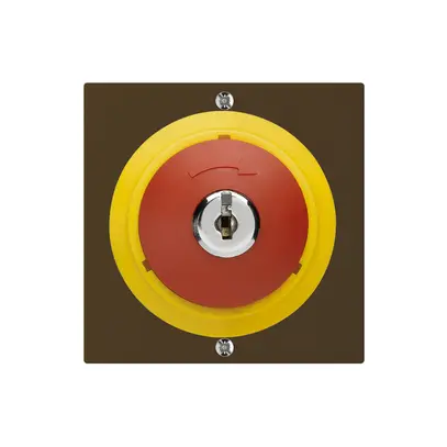 Contact pivotant à clé kallysto ARRÊT D'URGENCE brun 