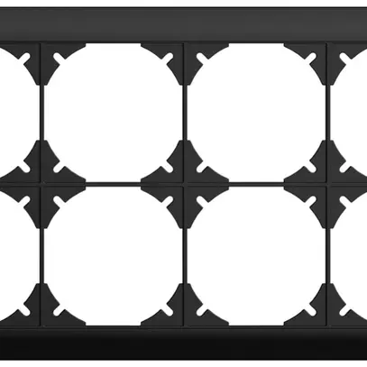 UP-Kopfzeile EDIZIOdue SNAPFIX® 2×4 horizontal 268×148mm schwarz 