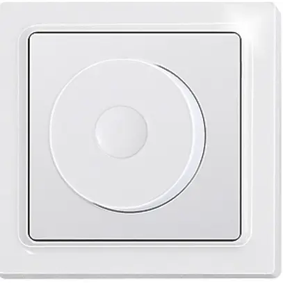 Poussoir pivotant RF ENC Eltako FDT65B, 1-canal, à piles, blanc brillant 