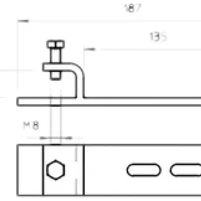 Befestigungsklemmstück Bettermann 20×187mm tauchfeuerverzinkt 