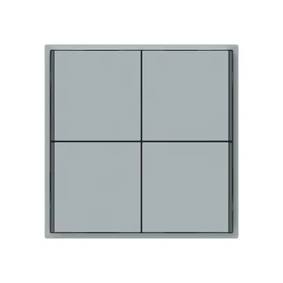 Poussoir KNX KAL 4×touches 4×points actionnables LED gris 