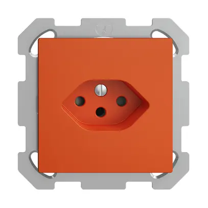 Presa INC EDIZIOdue T13 arancione con shutter 