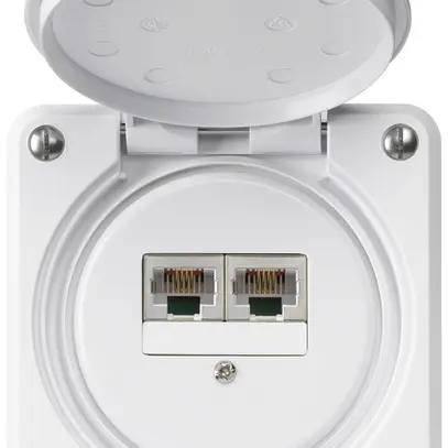 Scatola di raccordo INC robusto IP55 bianco 2×RJ45/s separate per combinazione 