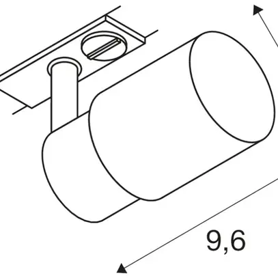 Spot SLV PURI 2.0 Tube GU10 1×6W VAR AD1PH Ø55mm blanc 