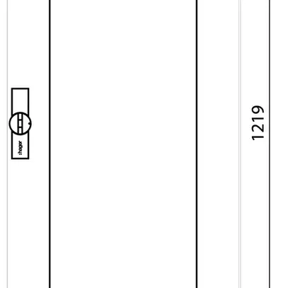 Porta destra Hager Univers 519×1219×12mm versione porta di visione IP44 bianco 