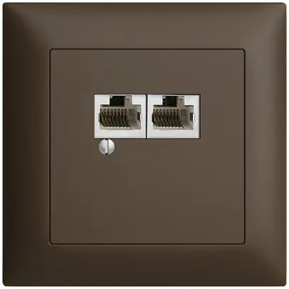 Scatola INC 2×RJ45/s 4P sep. EDIZIOdue R&M swissline coffee 