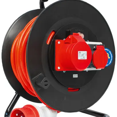 Eurouleur de câble Steffen Professional 1×T25 1×CEE16 EPR-PUR 5×1.5mm² 33m 