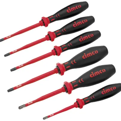 Jeu de tournevis CIMCO SLIM, 2×PZ, 4×Torx, VDE, 10 000V 