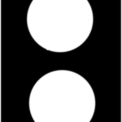 Placca di copertura I-I 2×43mm nero 