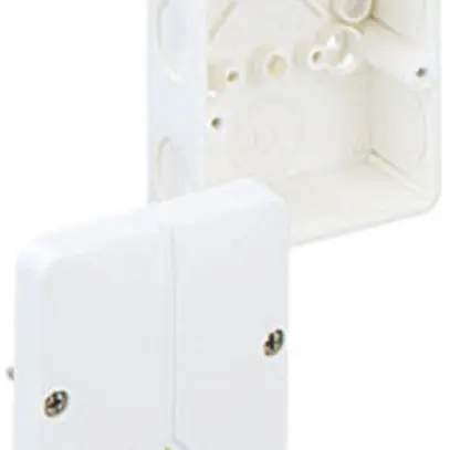 Boîte dérivation AP Abox 025 vide, 80×80×52mm, blanc 