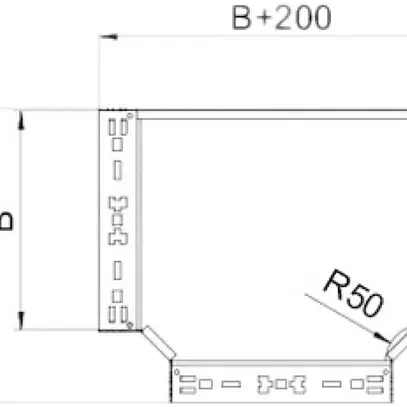 Derivazione T Bettermann RTM 110×400mm zincata a caldo a immersione 