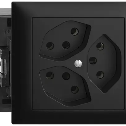 Presa INS EDIZIOdue 3×T13 nero 49…69mm 