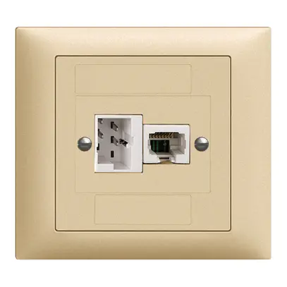 Prise INC xDSL RJ45/TT83 sand ITplus EDIZIOdue, avec filtre 