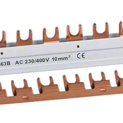 Pettine di raccordo Hager 4P 3L forca 10mm² 63A 1015×57mm bianco 