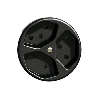 UP-Steckdose FH 3×T13 schwarz 