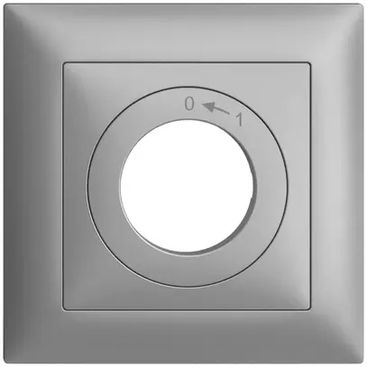Kit frontale EDIZIOdue 0<-1 silver 88×88mm per pulsante girevole 
