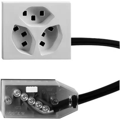Presa INS FLF 3×T23 FK L2 bianco FH ST Technofil 