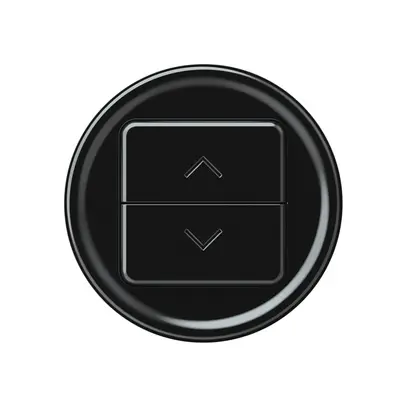 Interruttore tapparelle origin 1P 2×tasti Ø60mm nero 