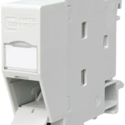 Module pour rail DIN AMDplus pour 1×RJ45 Keystone IP20 gris 