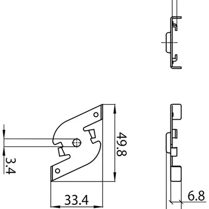 Graffa di fissaggio Sylvania OneTrack acciaio 50×33×10mm bianco 