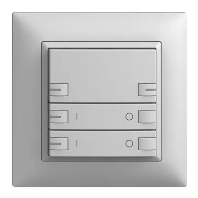 Kit frontal ENC EDIZIOdue zepAIR ON/OFF 2C sans marquage avec LED gris clair 