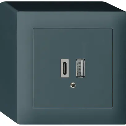 Presa di carica USB AP kallysto 18W PD 1×tipo A 1×tipo C antracite 