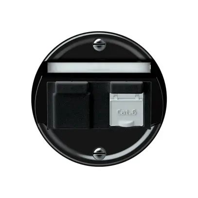 Scatola di raccordo origin RJ45 8(8) cat.6 obliquo 60×60mm nero 