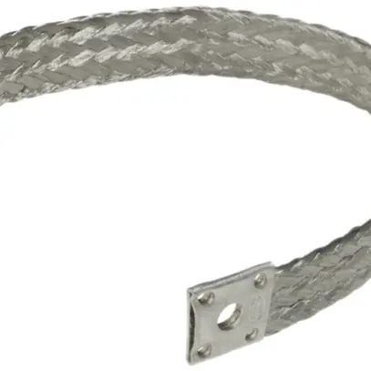 Raccord flexible Flury PA 38 CuvSn 25mm² cosses Ø8.2mm plat 22×2.5×300mm 