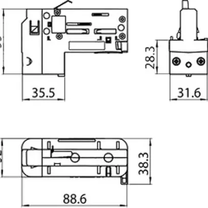 Adattatore Sylvania Lytespan trifase bianco asimmetrico 
